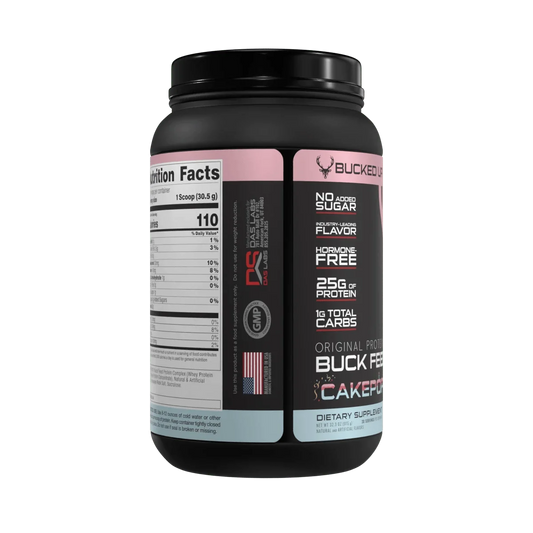 Bucked Up Buck Feed Cakepop Whey Protein Powder, 25g of Protein, 30 servings