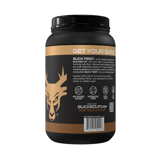Bucked Up Buck Feed Snickerdoodle Whey Protein Powder, 25g of Protein, 30 servings
